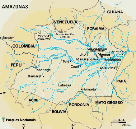 Mapa do Amazonas